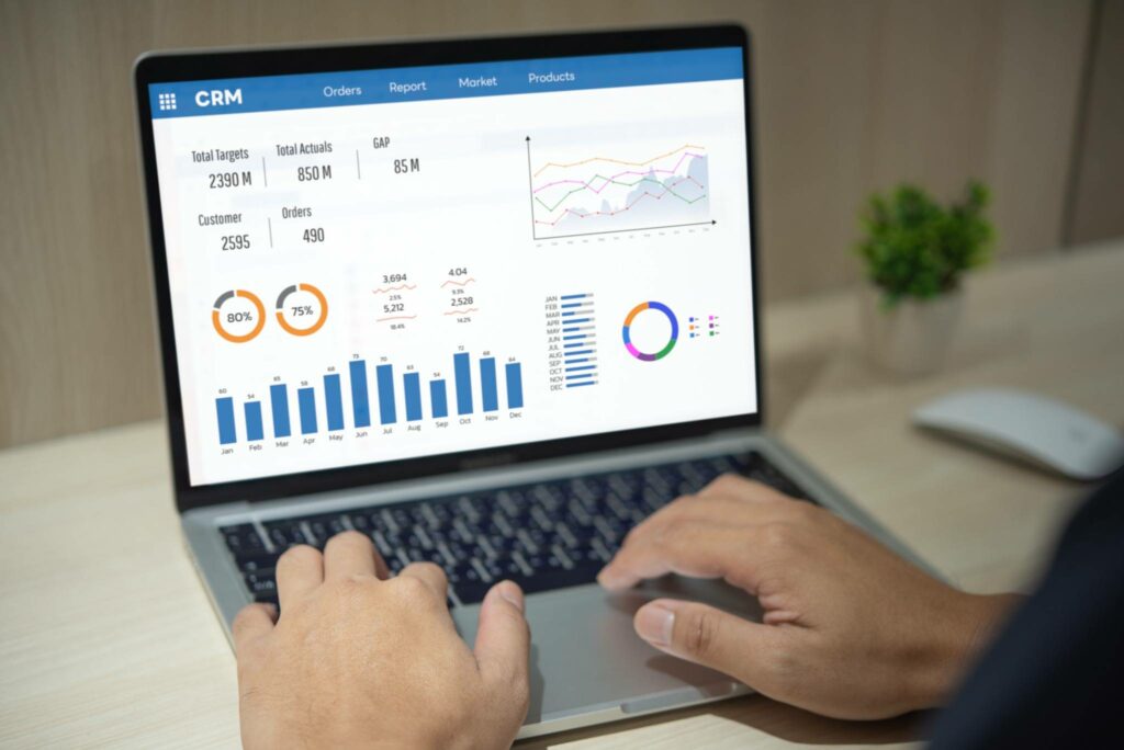 Person working on marketing analysis for credi unions