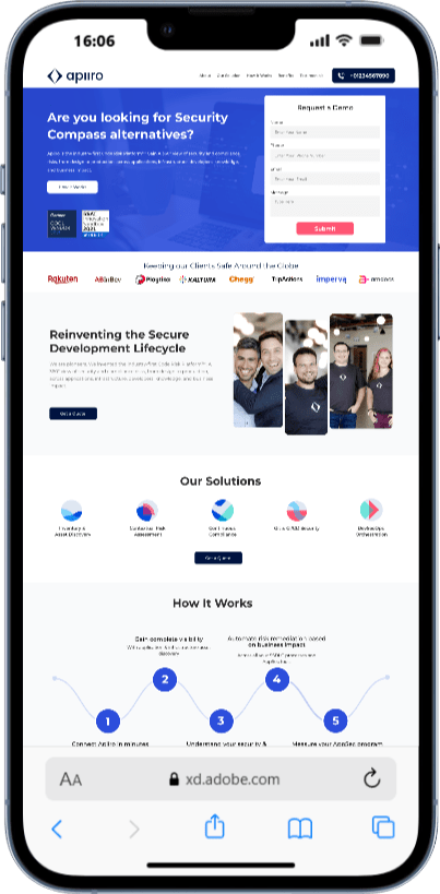 Apiiro Pagfe Mobile View
