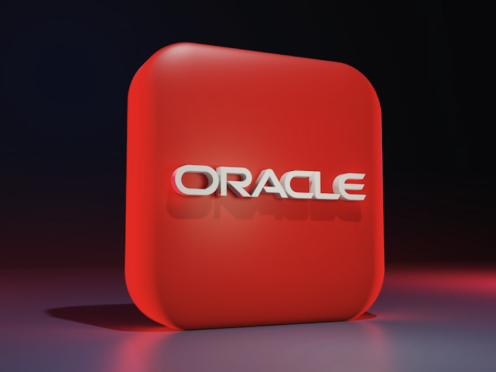 Red tridimensional rectangle displaying oracle