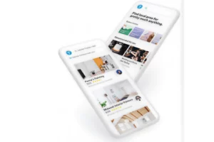 Mobile app showcasing local services.
